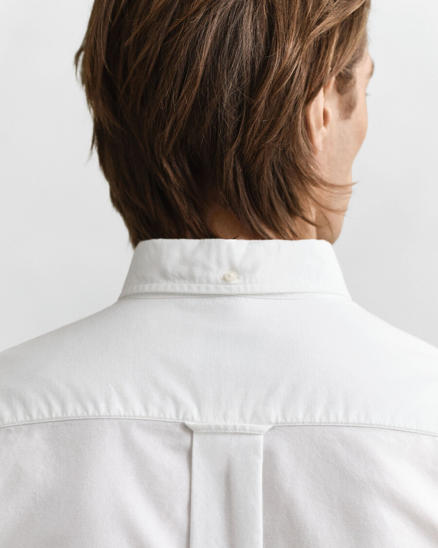 camisa oxford clásica de corte regular - blanca