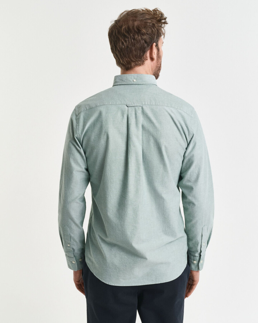 camisa oxford clásica de corte regular - verde bosque