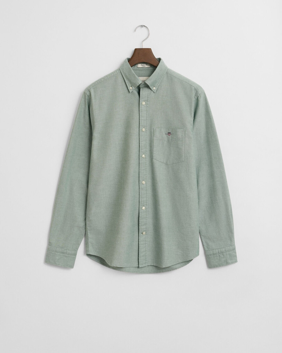 camisa oxford clásica de corte regular - verde bosque