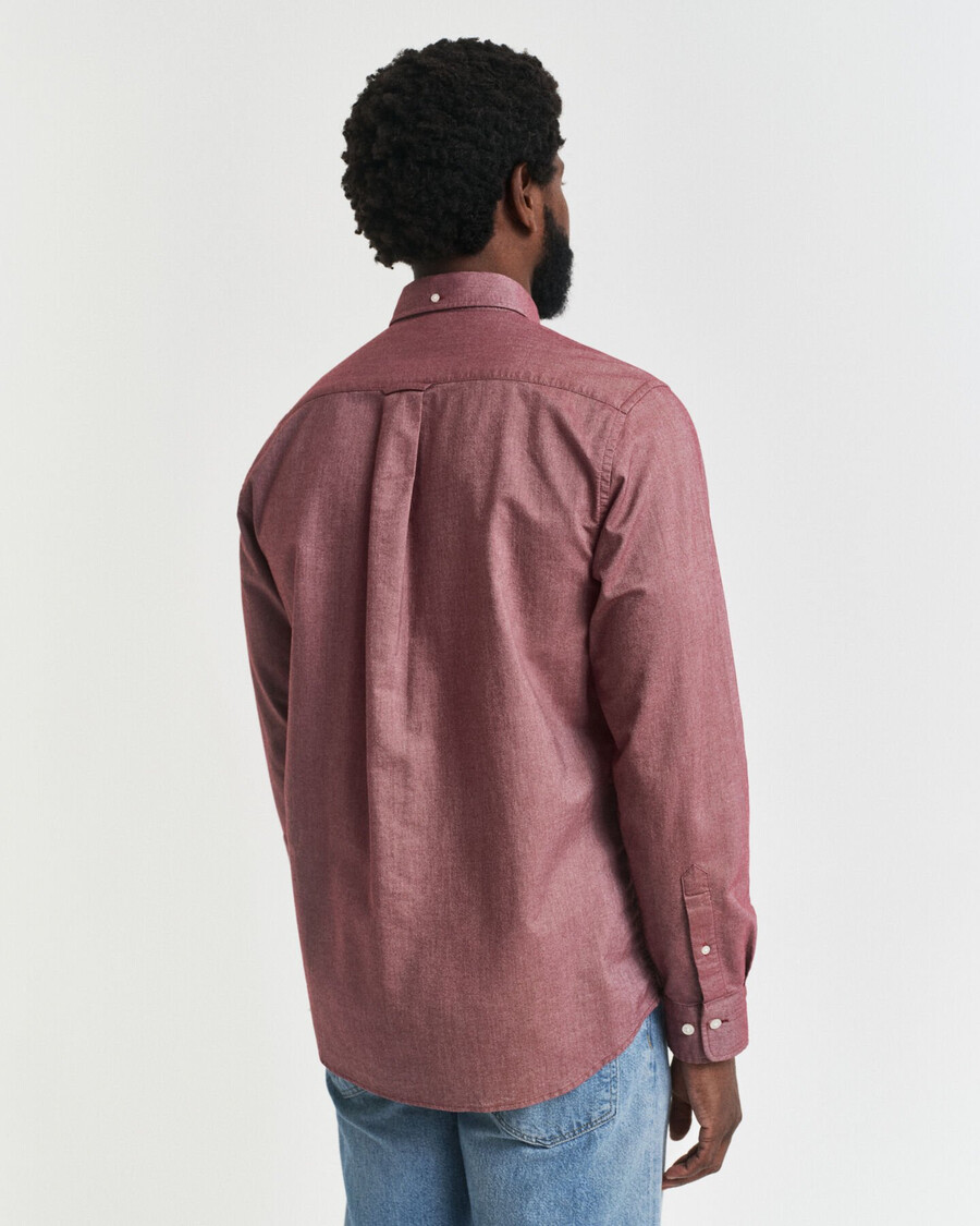 camisa oxford clásica de corte regular - rojo abultado