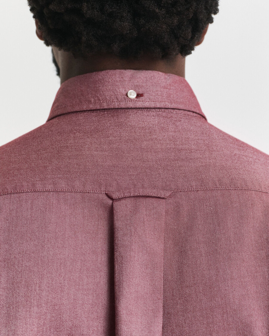 camisa oxford clásica de corte regular - rojo abultado