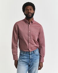 camisa oxford clásica de corte regular - rojo abultado
