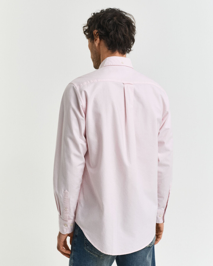 camisa oxford clásica de corte regular - rosa claro