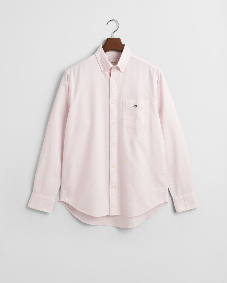 camisa oxford clásica de corte regular - rosa claro