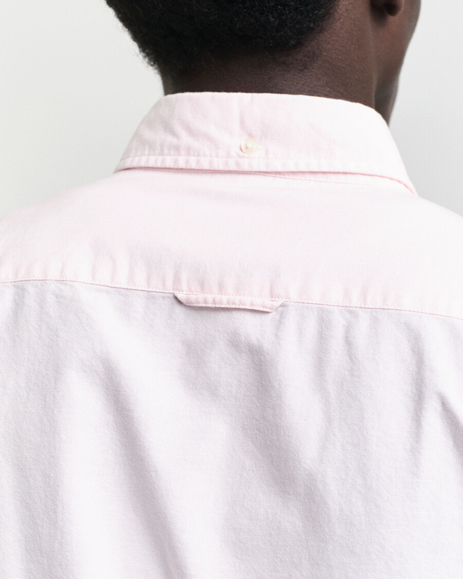 camisa oxford clásica de corte entallado - rosa claro