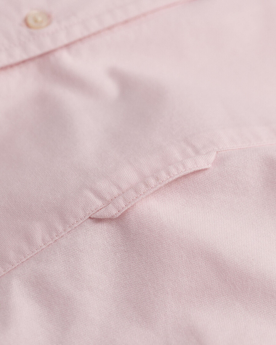 camisa oxford clásica de corte entallado - rosa claro