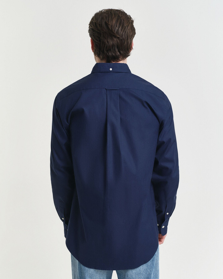 camisa oxford pinpoint de corte regular - azul marino