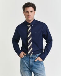 camisa oxford pinpoint de corte regular - azul marino