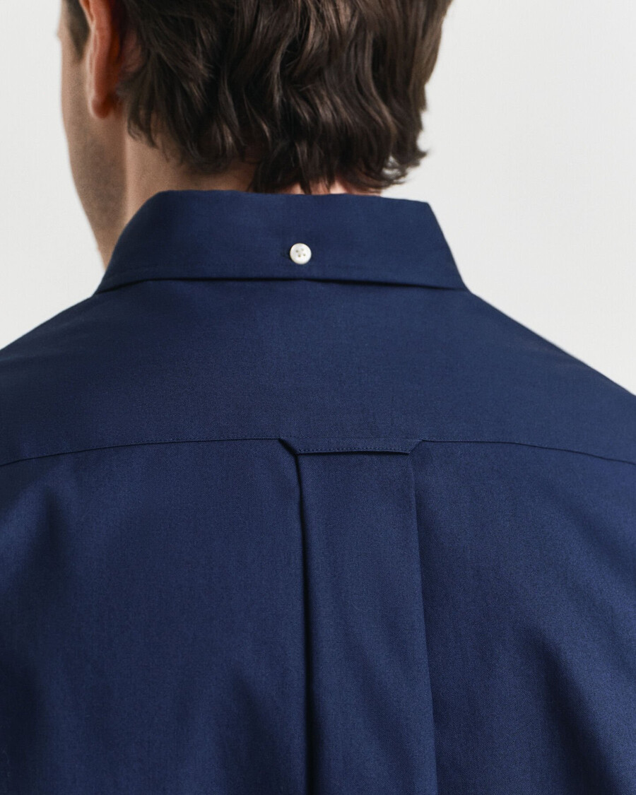 camisa oxford pinpoint de corte regular - azul marino