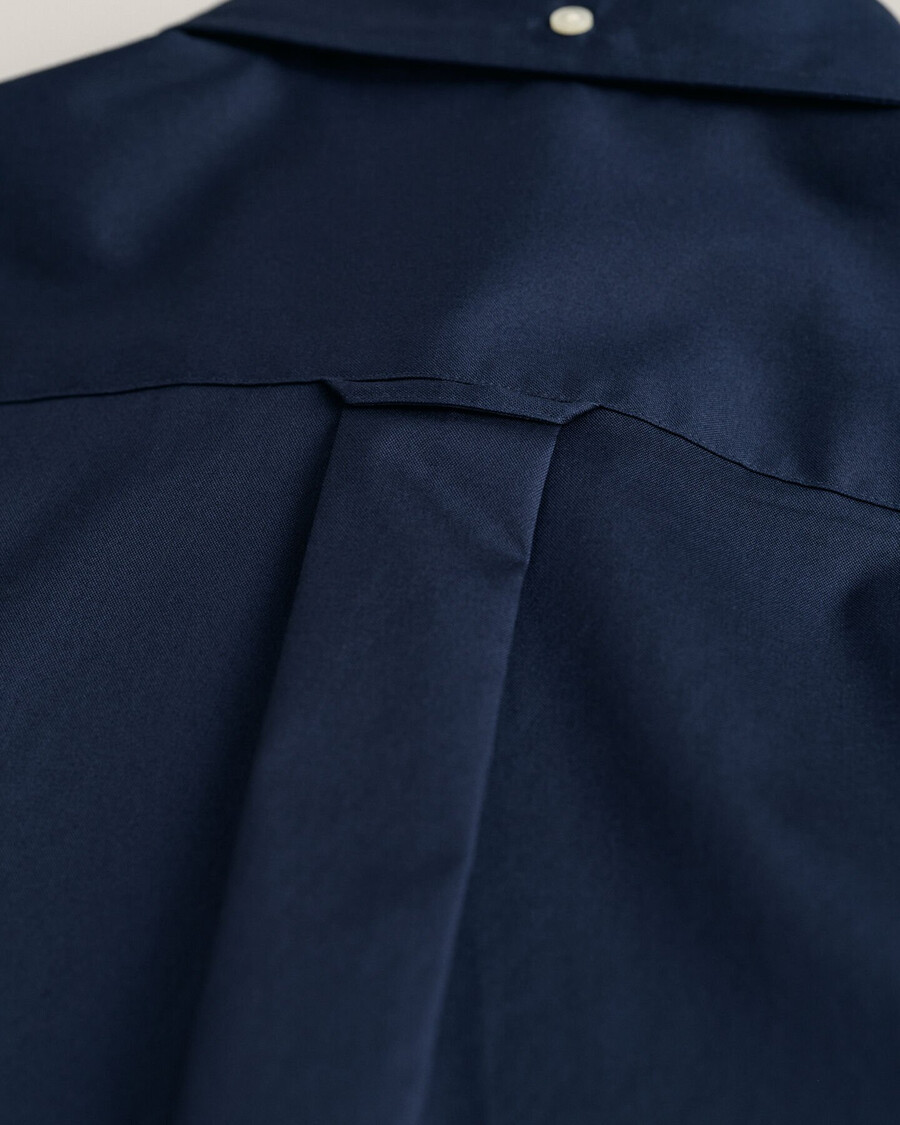camisa oxford pinpoint de corte regular - azul marino