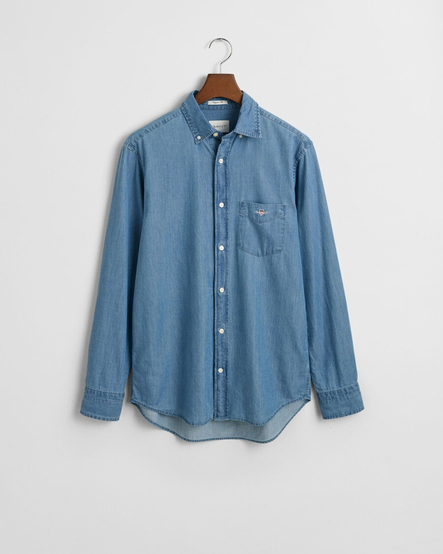 camisa Índigo de corte regular - azul semiclaro