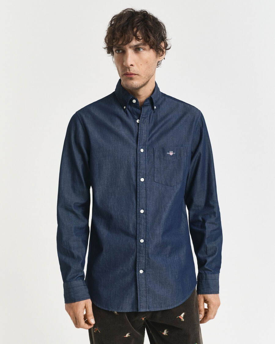 camisa Índigo de corte regular - Índigo oscuro