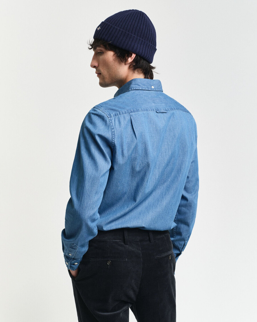 camisa Índigo de corte entallado - azul semiclaro
