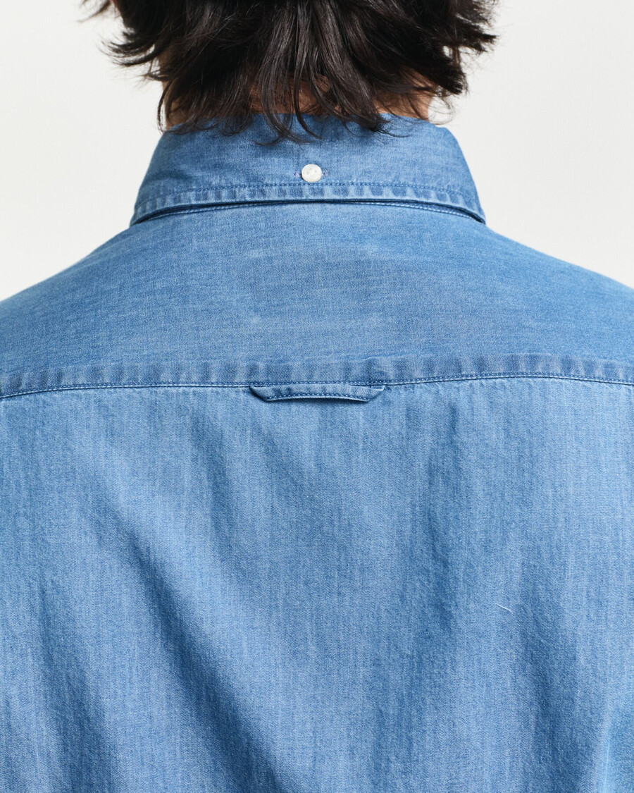 camisa Índigo de corte entallado - azul semiclaro