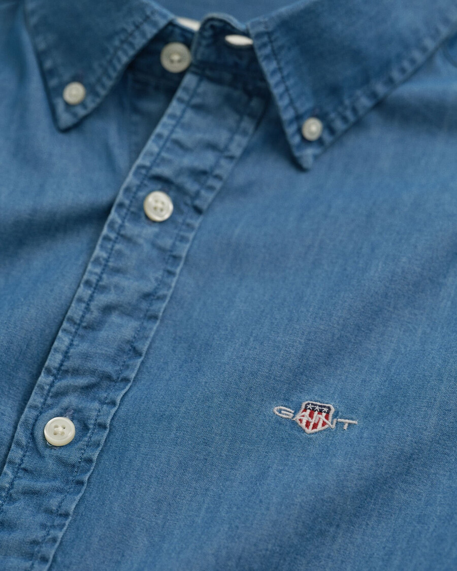 camisa Índigo de corte entallado - azul semiclaro