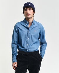 camisa Índigo de corte entallado - azul semiclaro