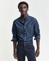 camisa Índigo de corte entallado - Índigo oscuro