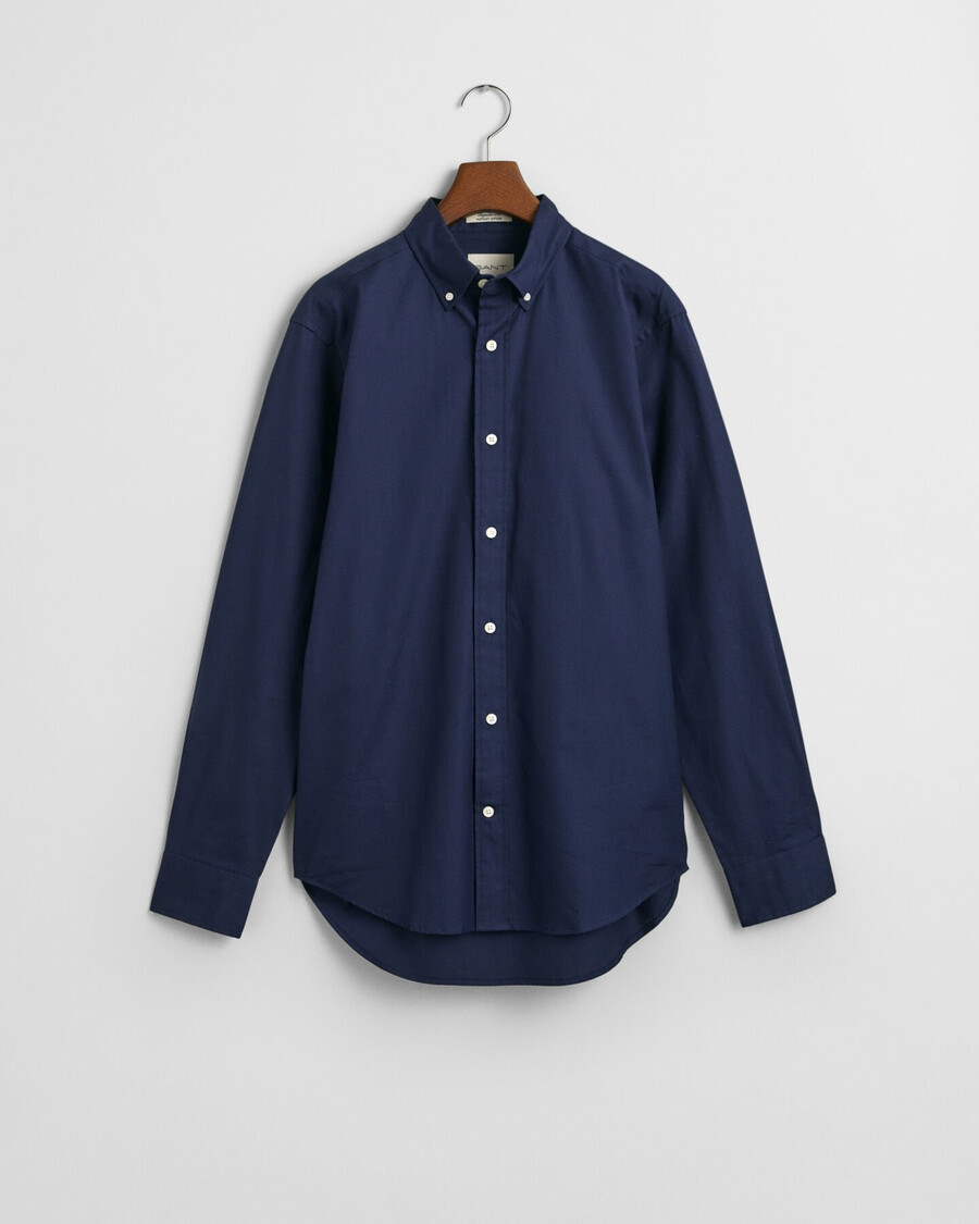 camisa oxford pinpoint de corte regular - azul marino