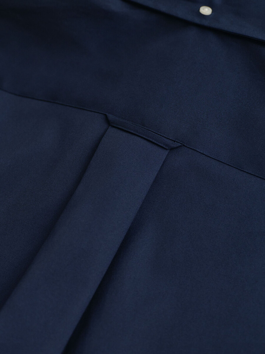 camisa oxford pinpoint de corte regular - azul marino