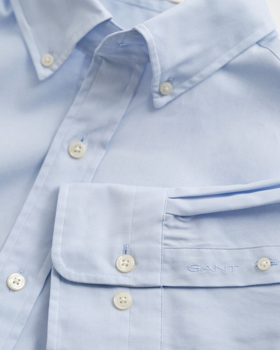 camisa oxford pinpoint de corte regular - azul claro