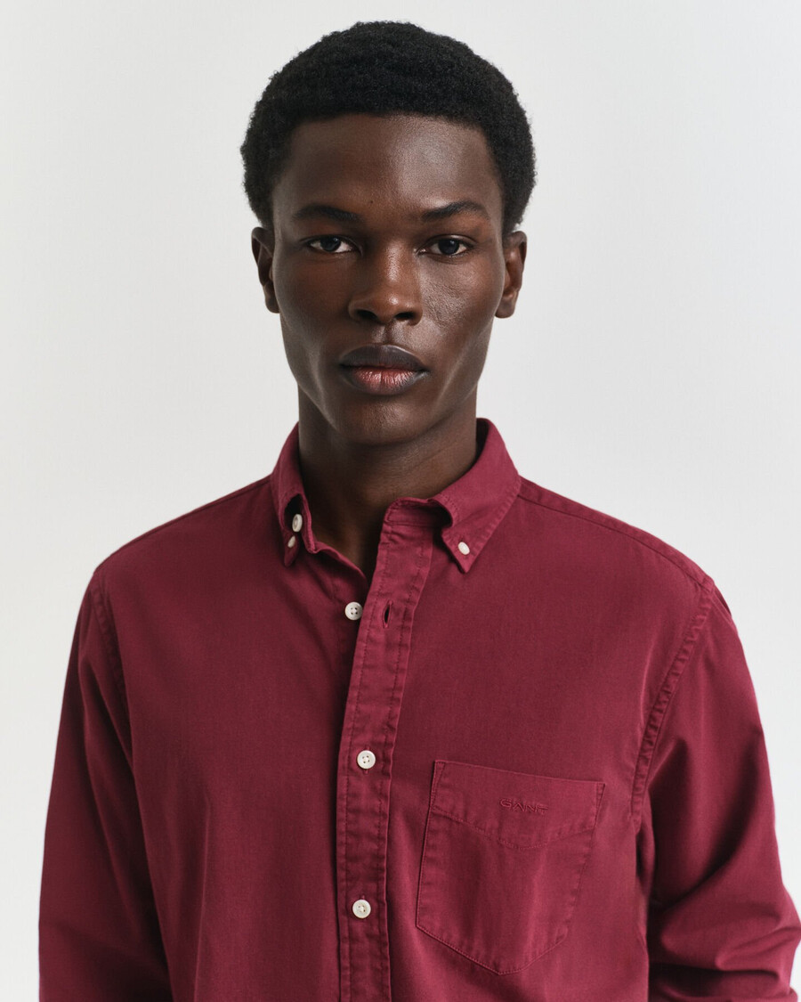 camisa de sarga de corte regular - plumped red