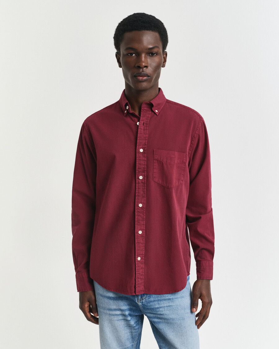 camisa de sarga de corte regular - plumped red