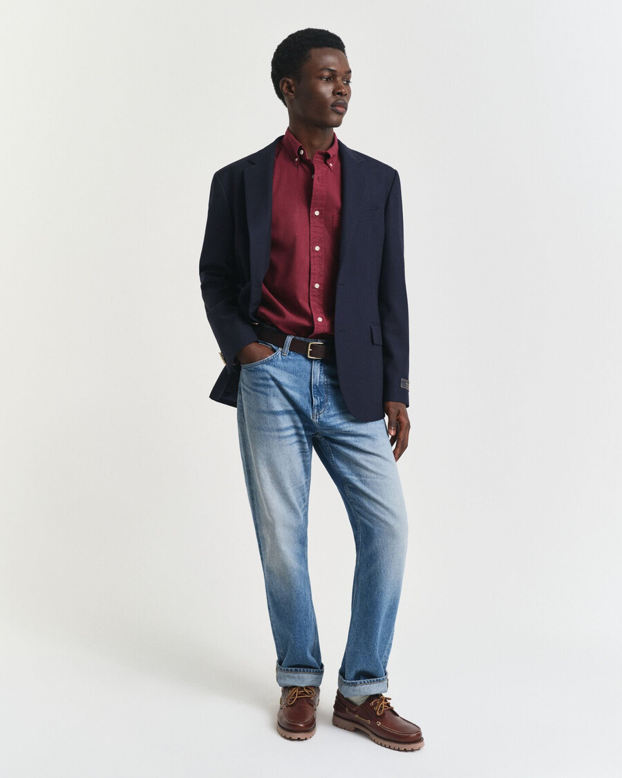 camisa de sarga de corte regular - plumped red