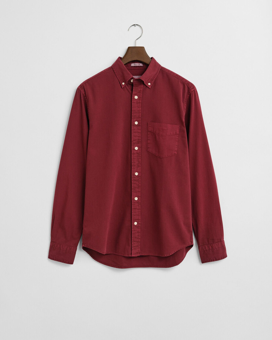 camisa de sarga de corte regular - plumped red
