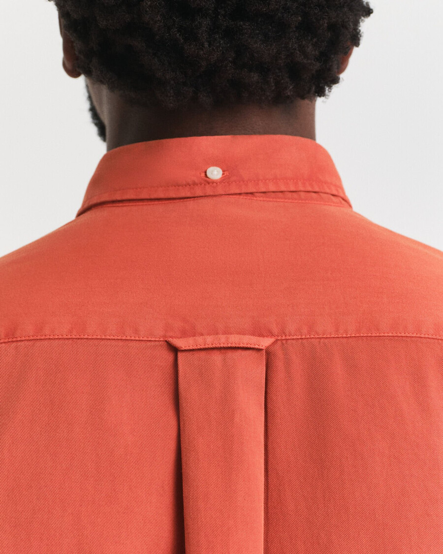 camisa de sarga de corte regular - naranja intenso