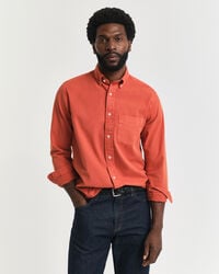 camisa de sarga de corte regular - naranja intenso