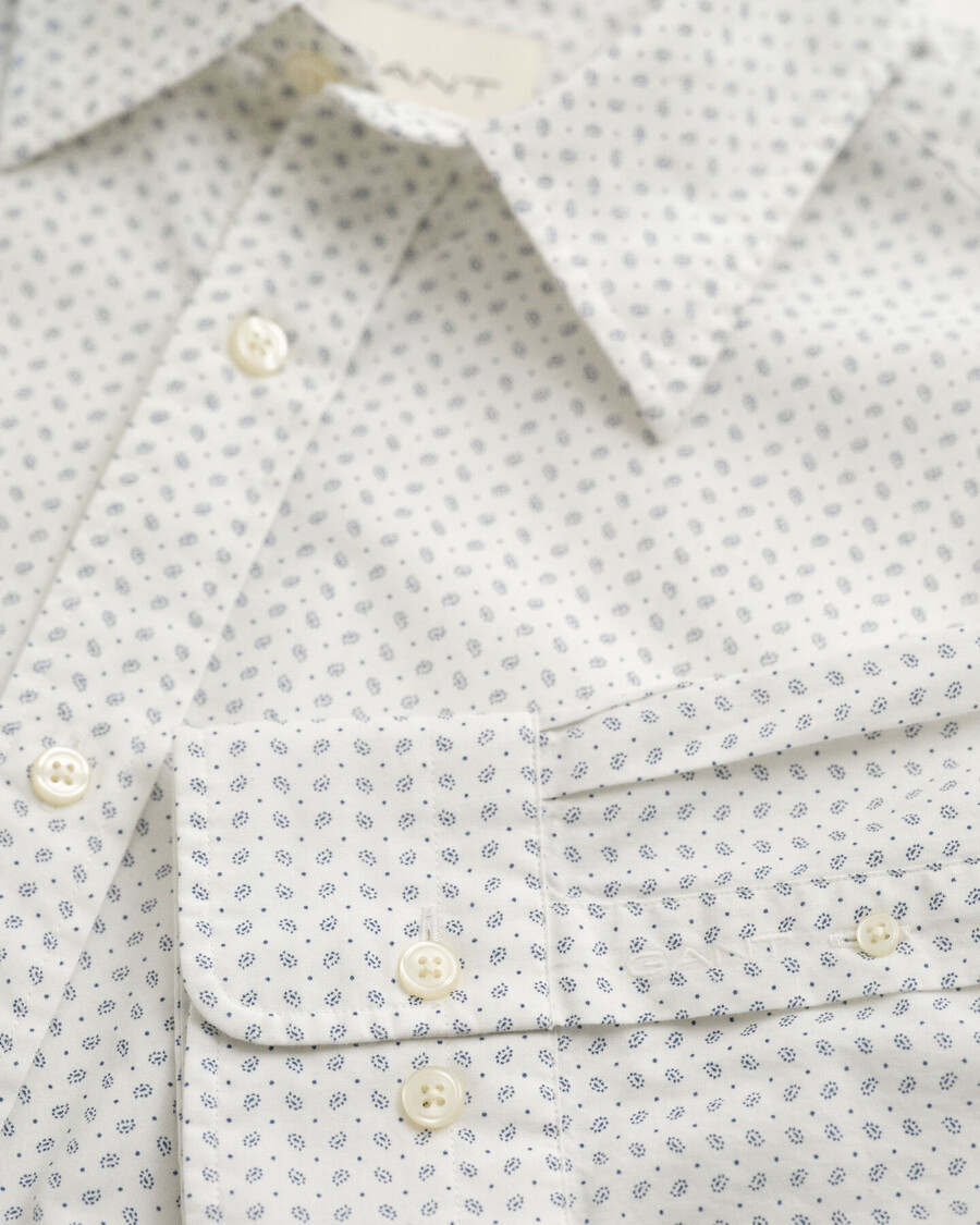 camisa con microestampado de corte regular - cáscara de huevo