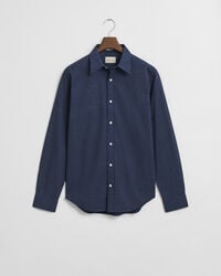 camisa de corte regular con microestampado - azul clásico
