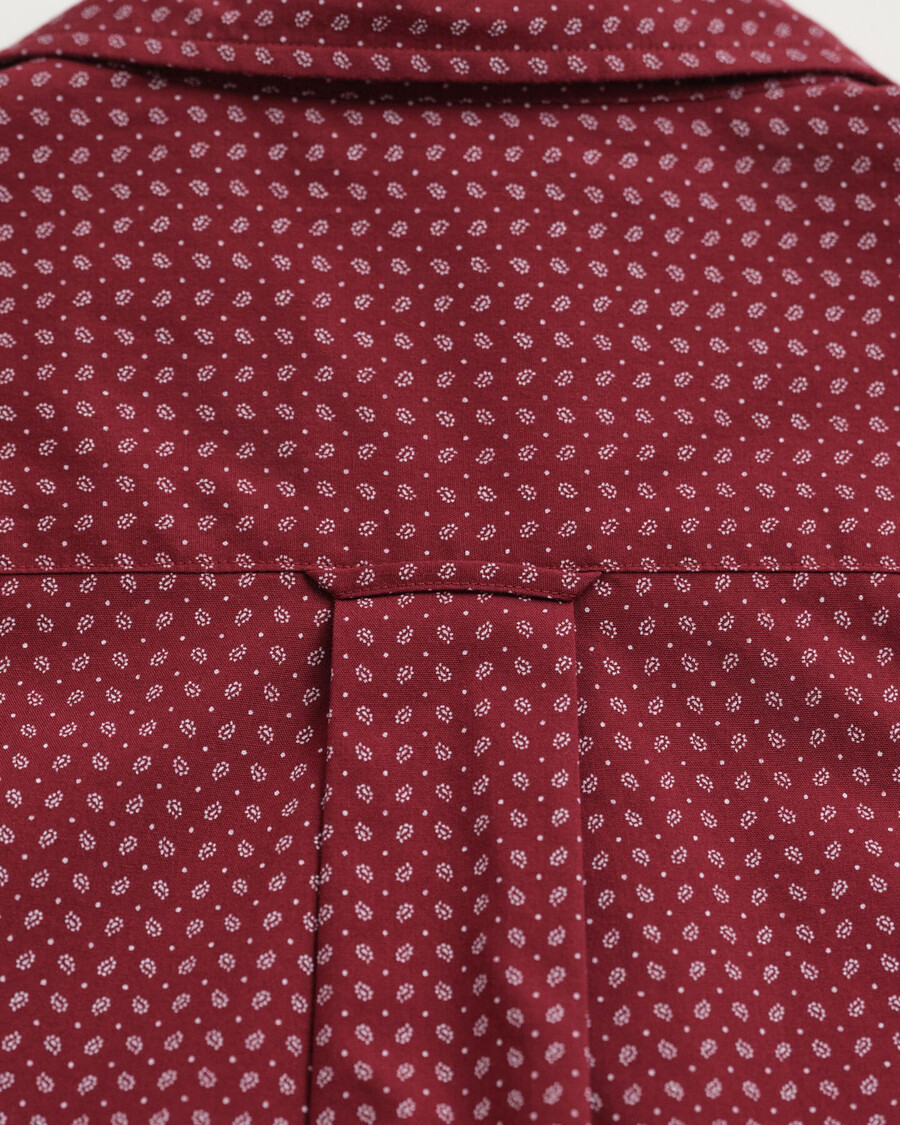 camisa de corte regular con microestampado - plumped red