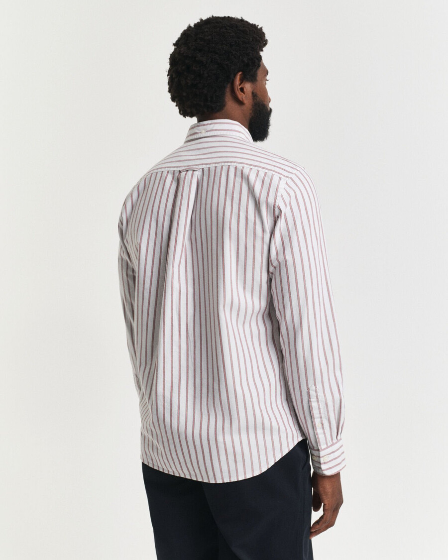 camisa oxford de archivo a rayas de corte regular - cáscara de huevo