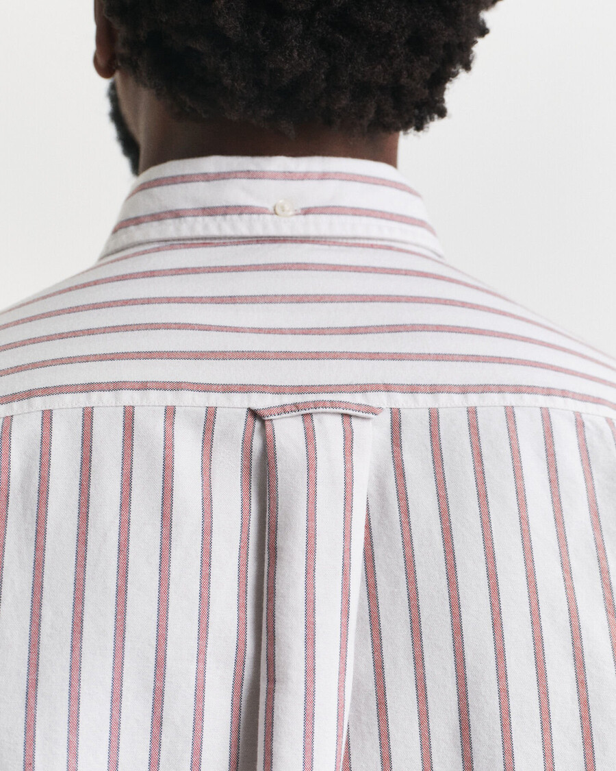 camisa oxford de archivo a rayas de corte regular - cáscara de huevo