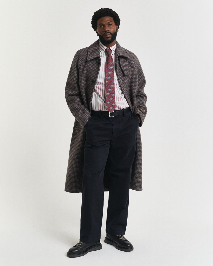 camisa oxford de archivo a rayas de corte regular - cáscara de huevo