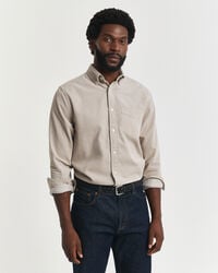 camisa de pana de corte regular - gris oscuro