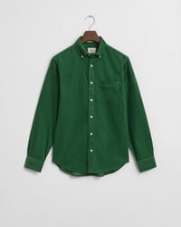 camisa de pana de corte regular - verde hierba