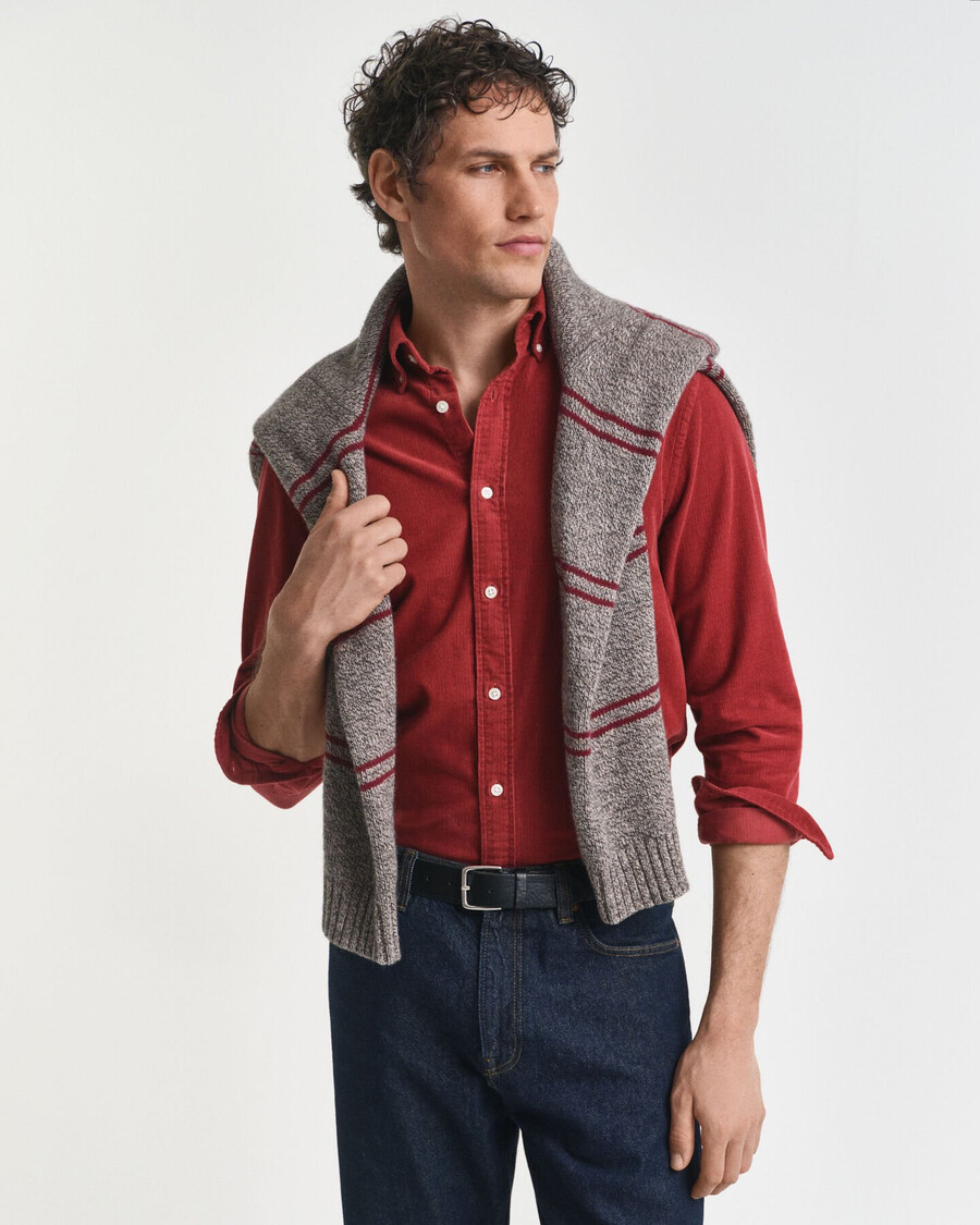 camisa de pana de algodón de corte regular - modern rust