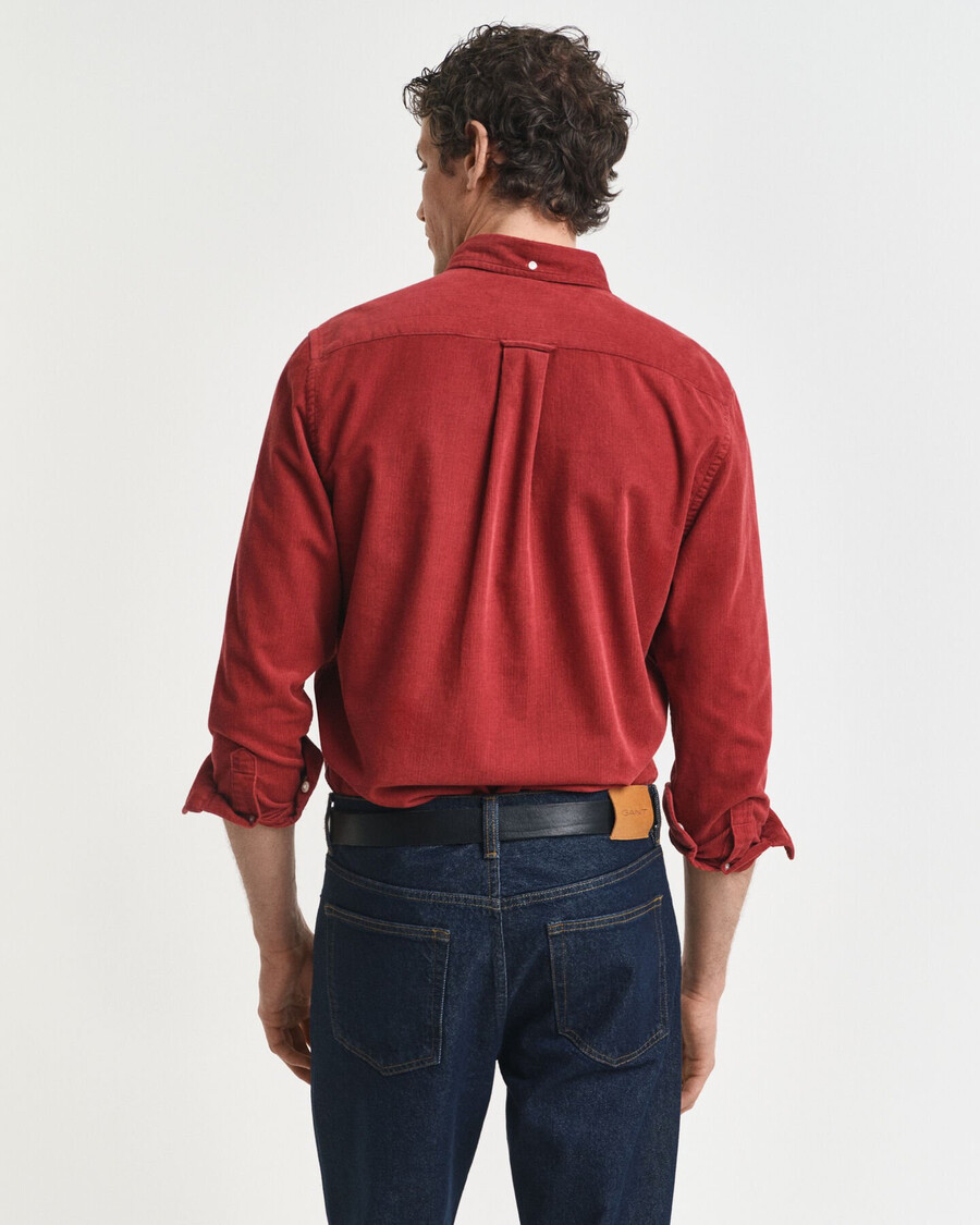 camisa de pana de algodón de corte regular - modern rust