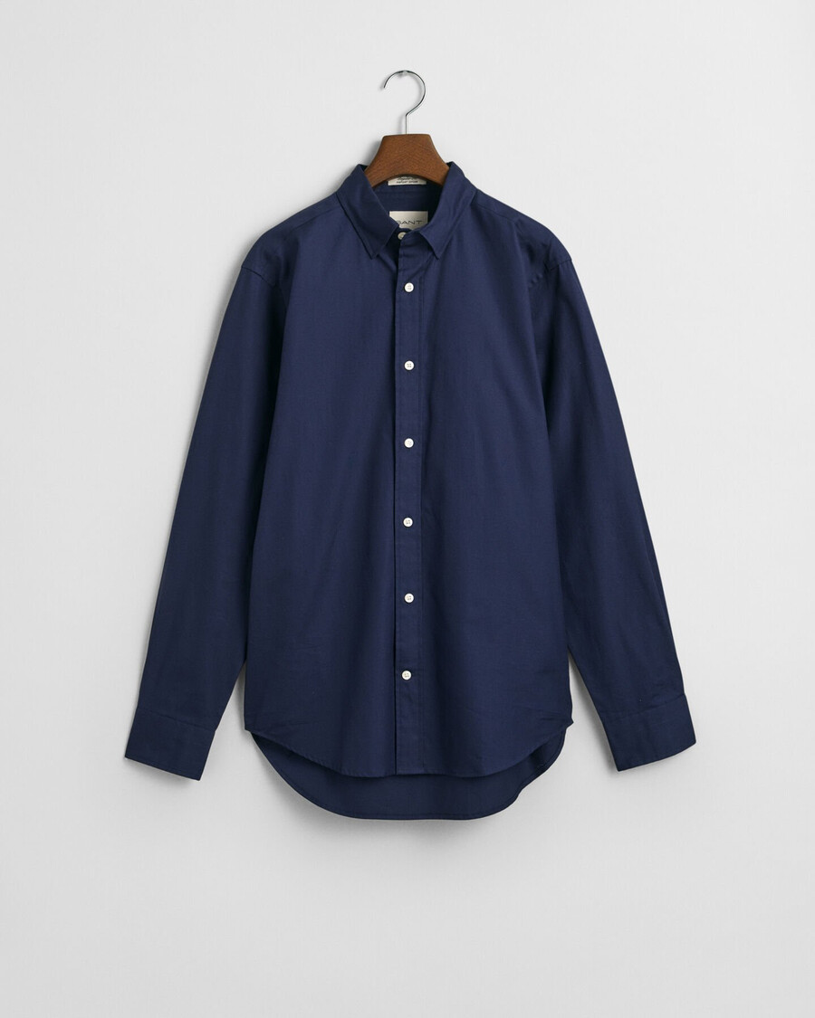 camisa oxford pinpoint de corte regular - azul marino