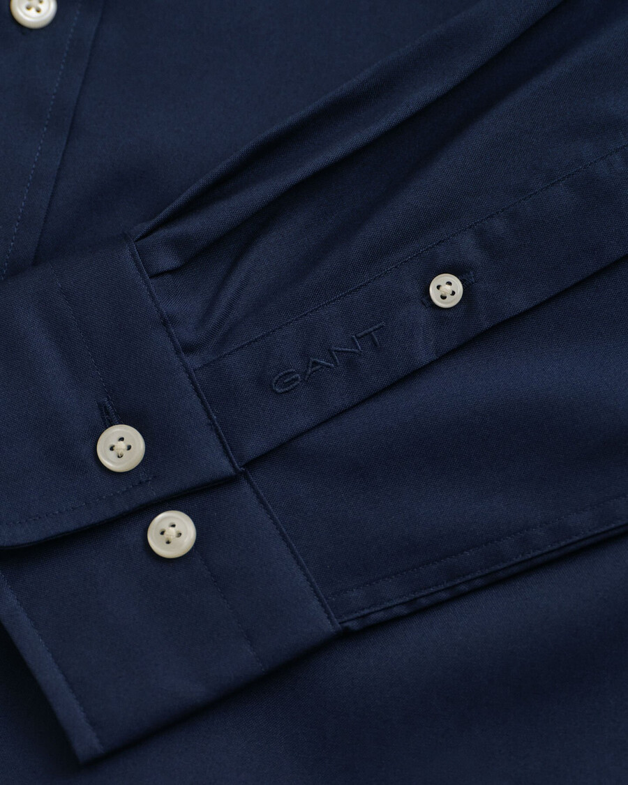 camisa oxford pinpoint de corte regular - azul marino