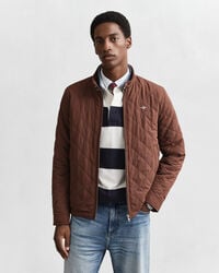 chaqueta cortavientos acolchada - marrón caoba