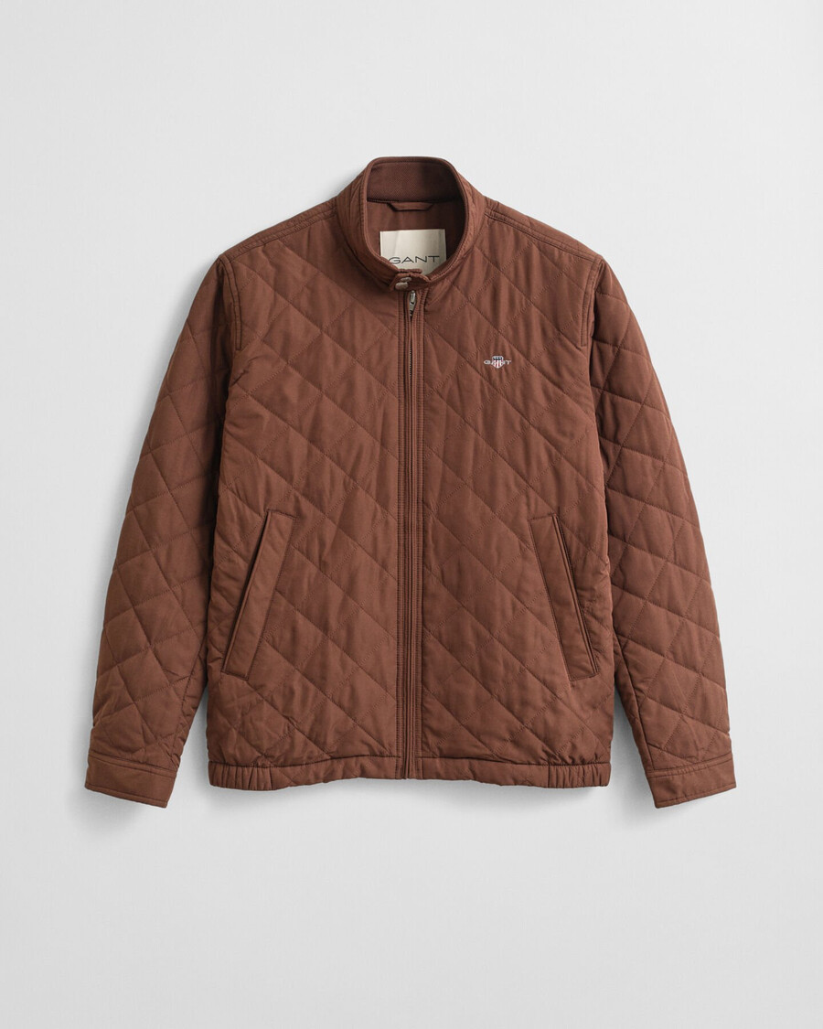 chaqueta cortavientos acolchada - marrón caoba