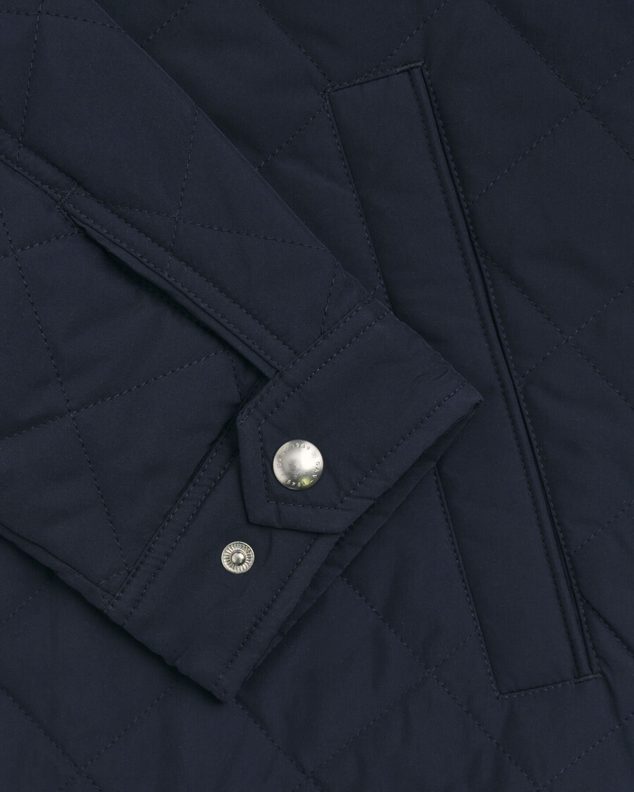 chaqueta cortavientos acolchada - azul noche