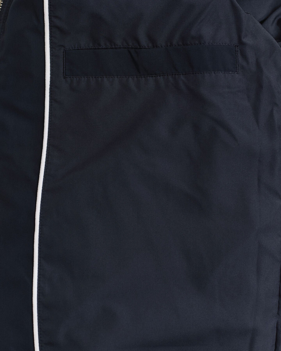 chaqueta cortavientos acolchada - azul noche