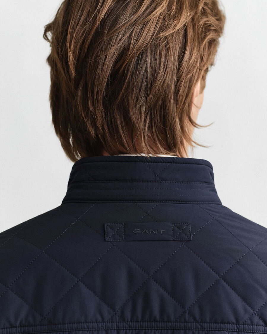chaqueta cortavientos acolchada - azul noche
