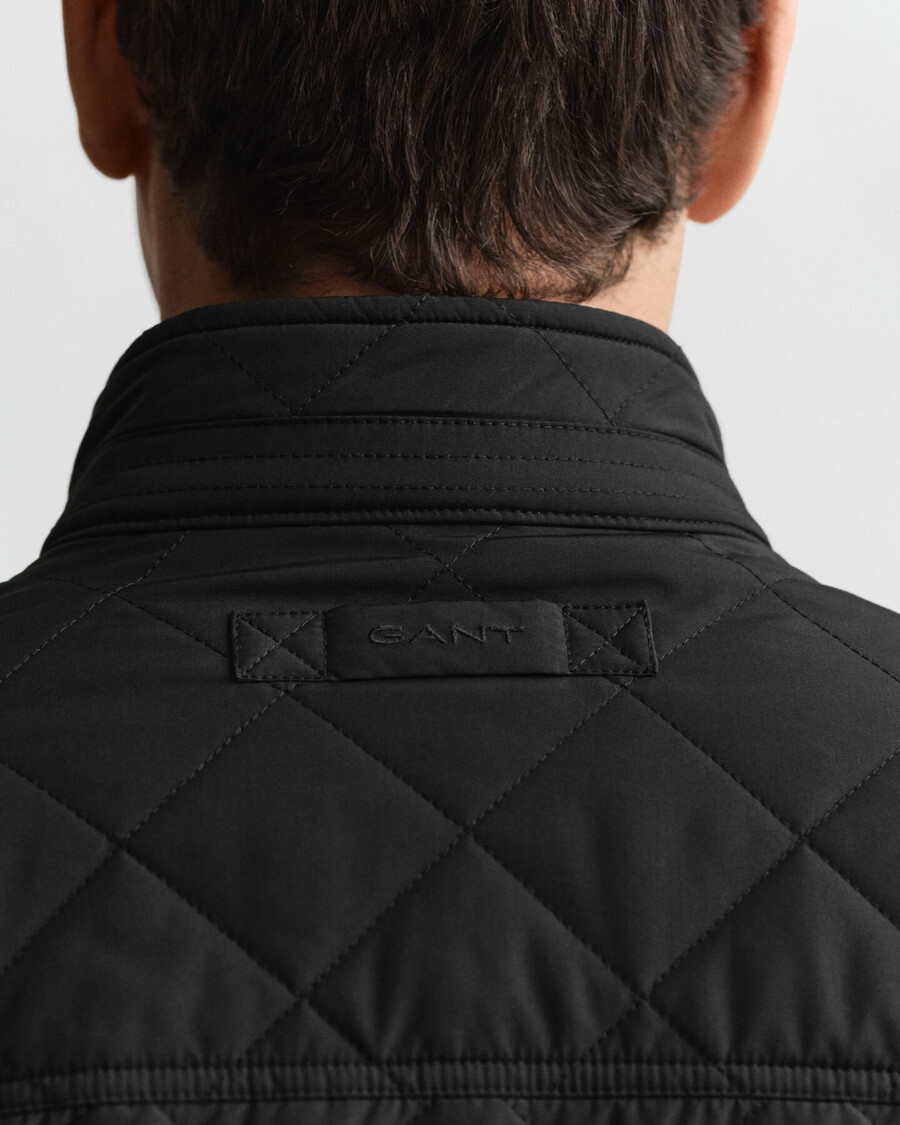 chaqueta cortavientos acolchada - negra