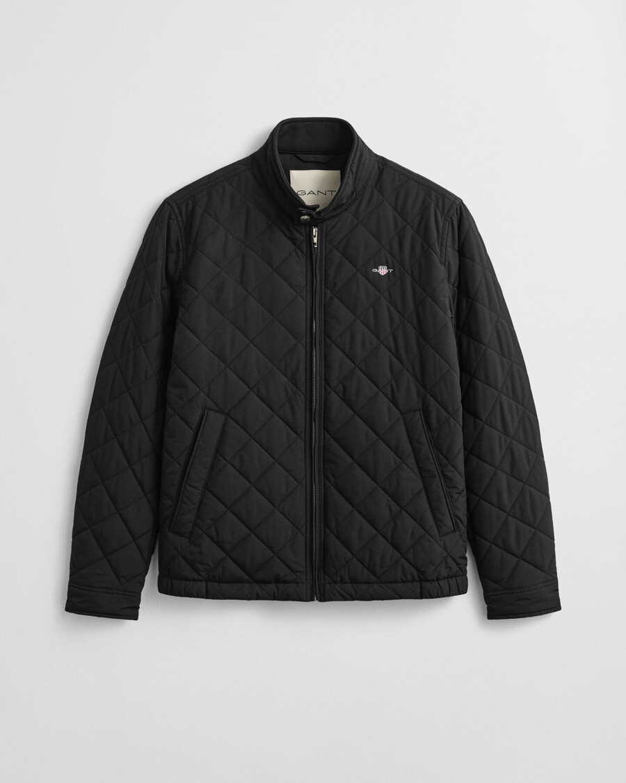 chaqueta cortavientos acolchada - negra