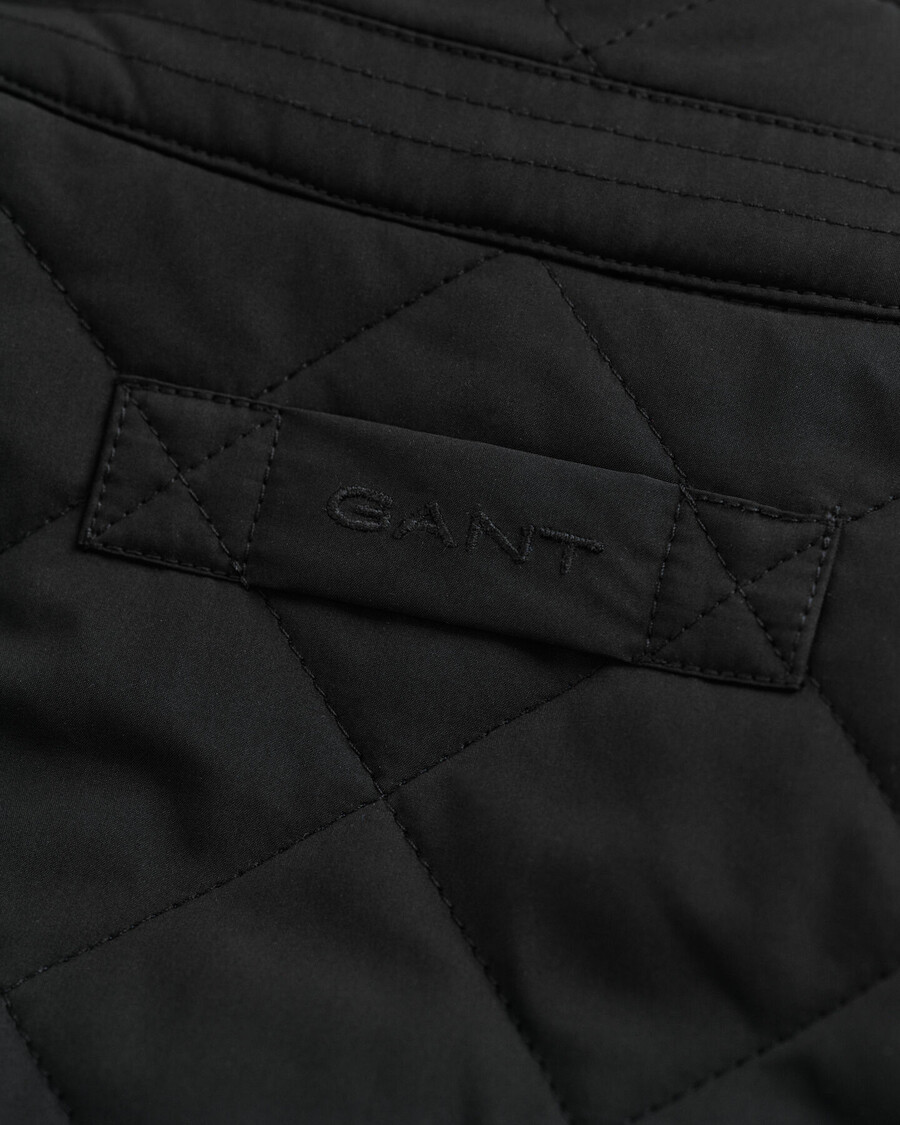 chaqueta cortavientos acolchada - negra